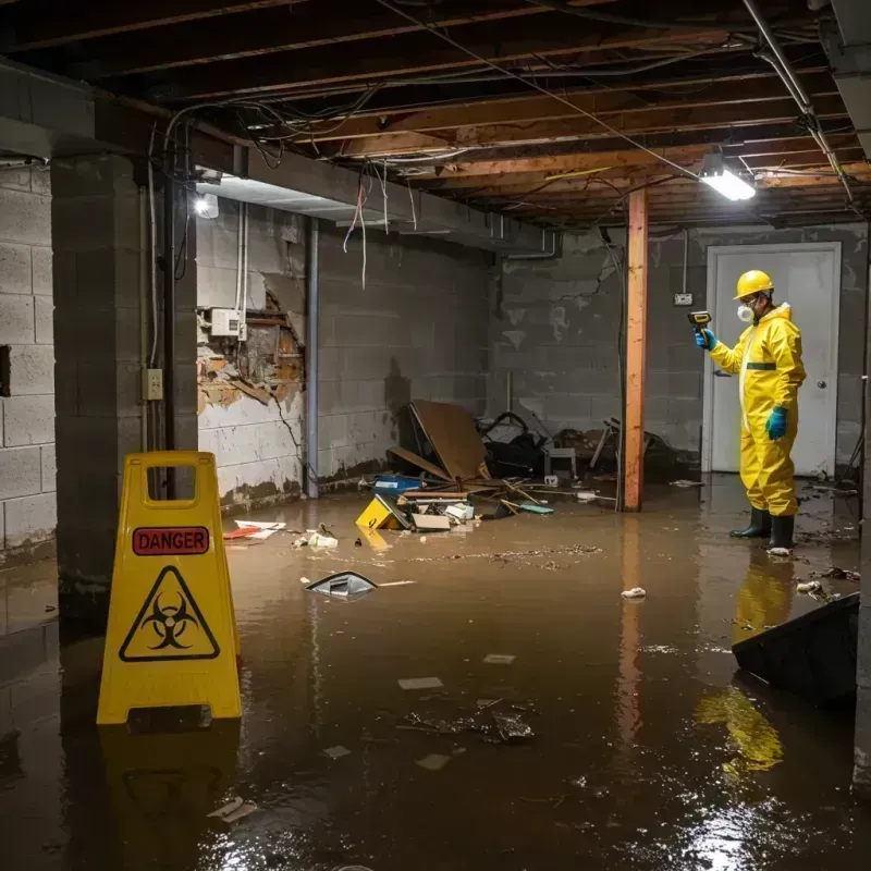 Flooded Basement Electrical Hazard in Braxton County, WV Property