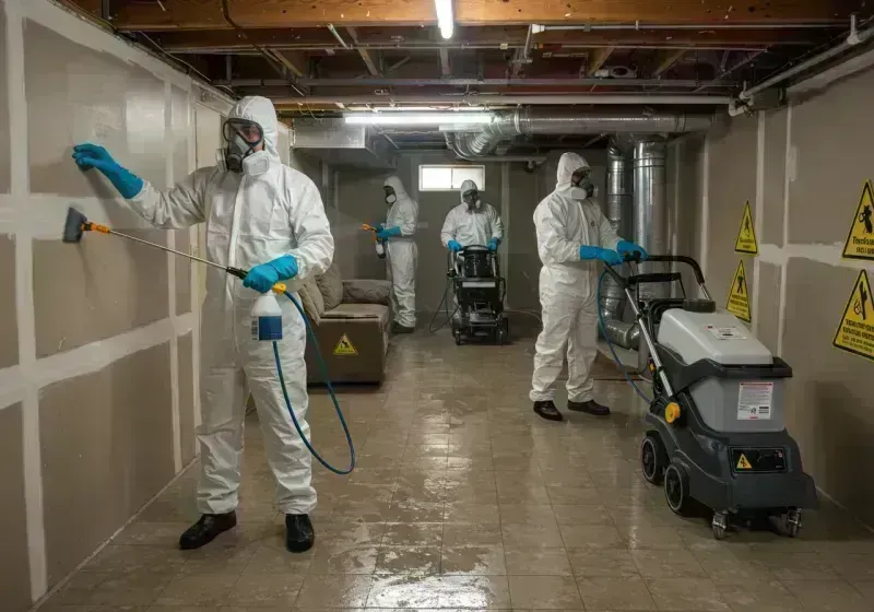 Basement Moisture Removal and Structural Drying process in Braxton County, WV